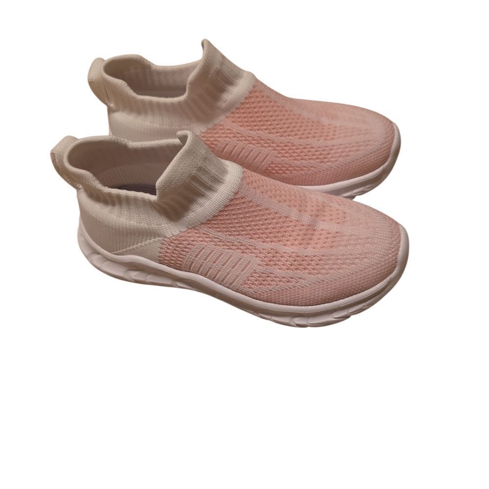 Pink and White Slip-On Sneakers Kids Size 13